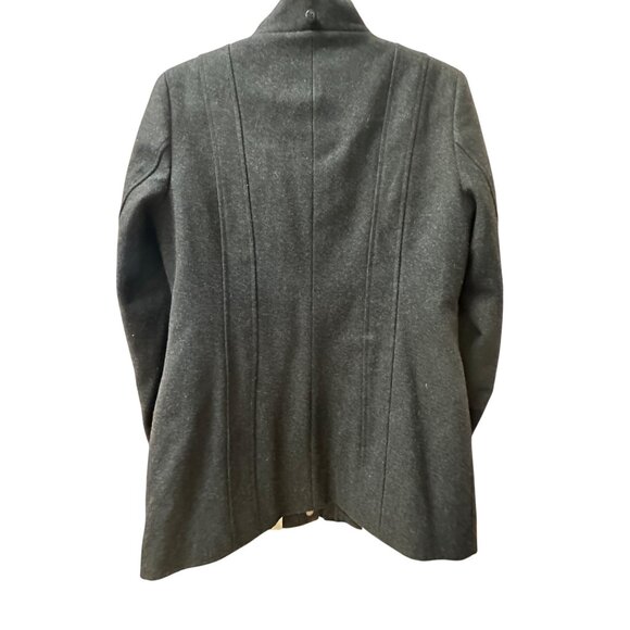 Calvin Klein Womens Charcoal Wool-Blend Quilted Lined Jacket Size 4 - Picture 3 of 12